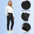 thumbnail image 3 of Women's Fleece Lined Jogger Sweatpants with Pockets Winter Thermal Athletic Lounge Pants for Women, 3 of 7