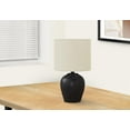 thumbnail image 1 of Monarch Specialties Lighting, 17"h, Table Lamp, Black Ceramic, Ivory / Cream Shade, Transitional, 1 of 5