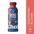 thumbnail image 2 of Chobani 30G Protein Low-Fat Greek Yogurt Drink Strawberries & Cream 14 fl oz Bottle, 2 of 10