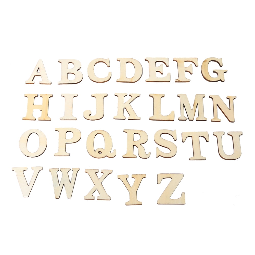 Upper Case 2cm NF33 Craft Wooden Letters Digits Adhesive Plain Alphabet 250 