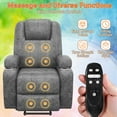 thumbnail image 4 of Vineego Power Lift Recliner Chair with Massage - Remote Control, Leathaire Fabric, Cup Holders for Elderly & Home Theater,Gray, 4 of 8