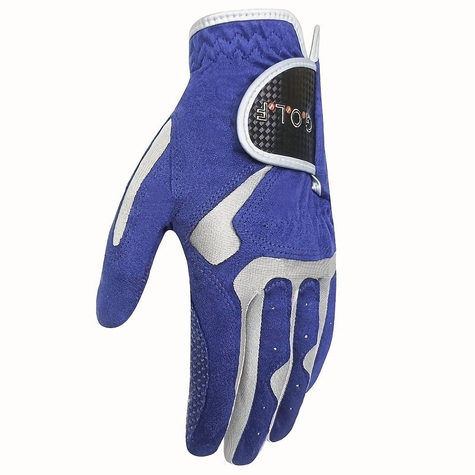 Golf Anti-Slip Gloves for Men, Super Thin and Comfortable, Breathable, for Driving and Outdoor Sports, Blue, Left and Right Gloves