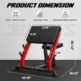 thumbnail image 5 of Preacher Curl Bench,Seated Arm Isolated Barbell Dumbbell Bicep Station for Arm Workout,Adjustable Bicep Curl Machine with 2 Bar Holders for Home Gym, 5 of 8