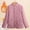 Pink, variant on Dxzfnsa Women's Plus Size Corduroy Jackets Womens Warm Solid Color Button Up Coats Thickened Stand Collar Long Sleeve Jackets