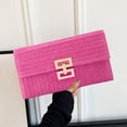 thumbnail image 3 of Mightlink Women Clutch Bag Envelope Shape Bohemian Style Foldable Double-layer Straw Braided Handbag for Summer Beach Vacation, 3 of 6