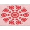 thumbnail image 1 of Ahgly Company Machine Washable Indoor Rectangle Transitional Pink Area Rugs, 5' x 7', 1 of 7