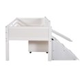 thumbnail image 3 of Low Study Twin Loft Bed with Two Storage Boxes and Slide Low Study Loft Bed, 3 of 7