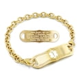 thumbnail image 1 of MedicEngraved Yellow Gold Stainless Steel Custom Medical Alert Bracelet - 5mm Oval Link, 1 of 7