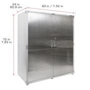 Seville Classics UltraHD® Steel Storage Cabinet, 60 W x 24 D x 72 H, Granite