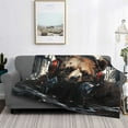 thumbnail image 2 of Disketp Urban Bear With Headphones Flannel Blankets - Thick and Warm Blanket for Winter, Soft Fuzzy Plush King Blanket for All Seasons-60"x50", 2 of 6