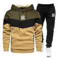 thumbnail image 3 of Nuevos conjuntos sencillos para hombre, Sudadera con capucha y pantalones con cremallera para primavera y otoño, chándal informal de 2 piezas, ropa deportiva para correr y trotar de marca para hombre, 3 of 5