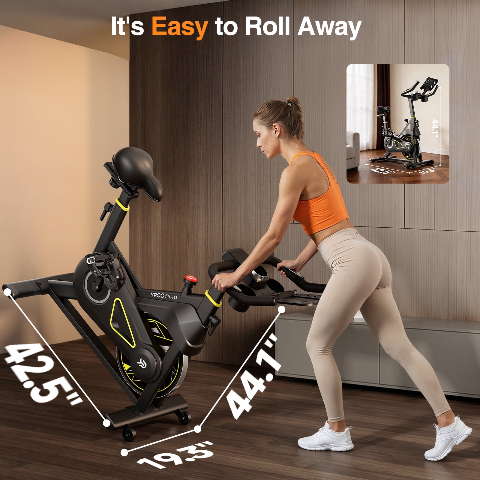 Exercise Bike for Home Gym, Magnetic Resistance Stationary Bike with APP, 300lbs Capacity Indoor Cycling Bike with Comfortable Seat & Tablet Holder