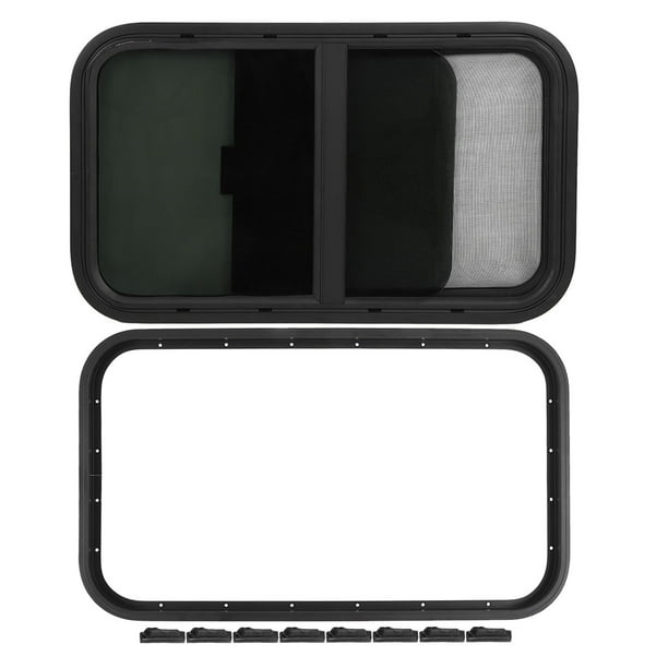 Ventana De Remolque, Totalmente Hermética, Vidrio Templado Fuerte, Ventana De RV, Protección Tintada, Privacidad, 700 X 400 Mm Con Mosquitera Para Vehículos De Construcción ANGGREK Trailer Window