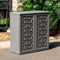 thumbnail image 5 of Horti Cubic Resin Storage Cabinet with Doors and 1 Shelf, Indoor & Outdoor Deck Box Waterproof (Arctic Grey)), 5 of 8