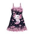 thumbnail image 7 of Uourmeti Girls Summer Dresses Cute Rabbit Swing Dress for Girls 7-8T Soft Spaghetti Straps A-Line Tiered Dresses Kids Princess Sundress, 7 of 7