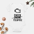 thumbnail image 4 of Check Engine - Baby Clothes - Funny Newborn Bodysuit Outfits for Boys And Girls White-style-1 6months, 4 of 7