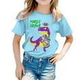 thumbnail image 1 of JTieacloth Chemise Décontractée à Manches Courtes et Col Rond Imprimée pour Filles, T-Shirt Décontracté, Hauts d'Été pour Filles Tailles 3-4 Ans, 1 of 5