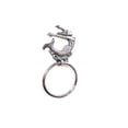 thumbnail image 2 of Rustic Silver Cast Iron Arching Mermaid Towel Holder 9", 2 of 2