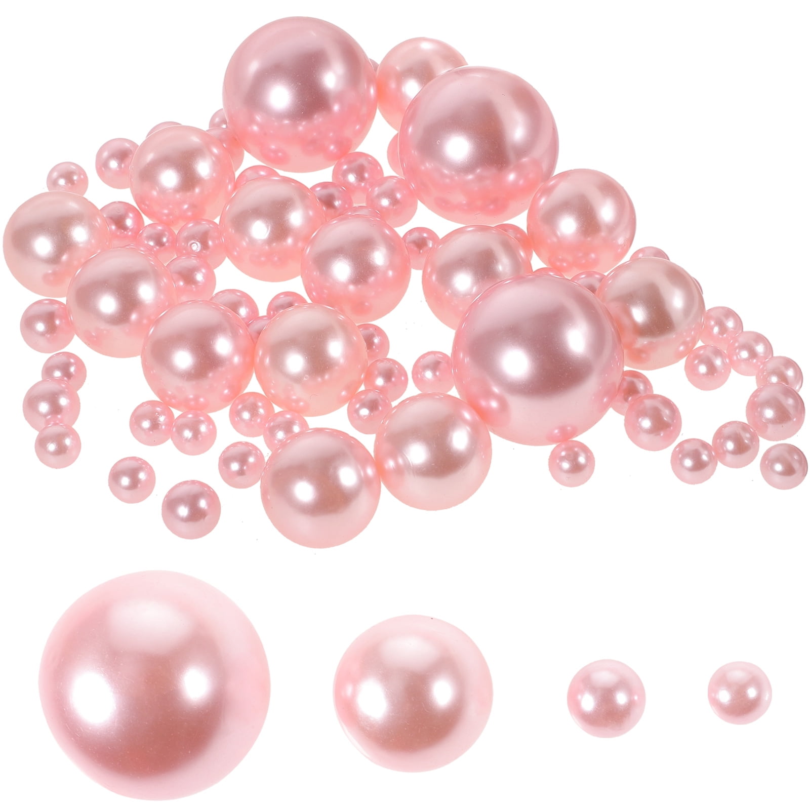 125pcs No Hole Fake Pearls Diy Fake Pearls Candle Cup Filing Floating  Pearls Wedding Party Decor 