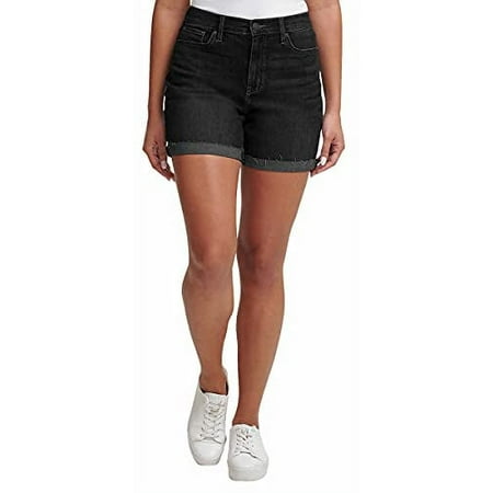 Calvin Klein Womens Roll Cuff Short (Black Sand, 2)