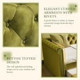 thumbnail image 3 of Noble House Upholstered Daybed with Trundle, Tufted Button Design with Curved Arms, No Box Spring Needed,Green, 3 of 9
