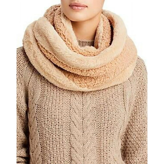 MSRP $88 Aqua Faux Fur Sherpa Loop Scarf Brown Size OSFA