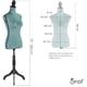 thumbnail image 5 of Maniquí Torso Femenino Onof MTFAT Afelpado Con Base de Madera De Altura Ajustable Onof Color Azul, 5 of 5