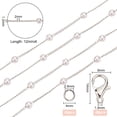 thumbnail image 2 of DIY Pearl Beaded Chain Jewelry Set Making Kit Including Plastic Pearl Beaded Brass Chains Open Jump Rings Stainless Steel Color Chain: 2x1.2x0.4mm, 2 of 6