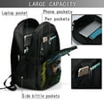 thumbnail image 4 of Cauagu Realistic Style Colorful Wolf A Print Travel Laptop with USB Charging Port,Extra Large Backpack College Backpack Business Work Bag Casual Daypack Perfert for Men Women, 4 of 7