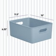 thumbnail image 2 of Superio Ribbed Plastic Storage Basket Organizer (6 Pack), 15 Liter Classic Closet Storage Bin for Shelf, Desk, Pantry – Store Toys, Clothes, Cosmetics, Stationary – Blue, 2 of 6