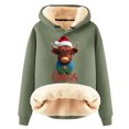 thumbnail image 1 of WILLBEST Sudadera Deportiva para Mujer con Capucha y Estampado Navideño de Vaca XXXXX-Grande, 1 of 4