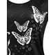 thumbnail image 4 of Camiseta con Estampado de Flores y Mariposas en Talla Extra Rosegal  Mangas largas de talla grande, 4 of 5