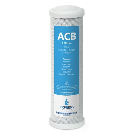 - Express Water – Activated Carbon Block ACB Water Filter Replacement – 5 Micron – 10 inch – Under Sink and Reverse Osmosis System