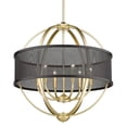 thumbnail image 5 of Golden Lighting Colson 6-Light Chandelier in Olympic Gold with Matte Black Shade, 5 of 5