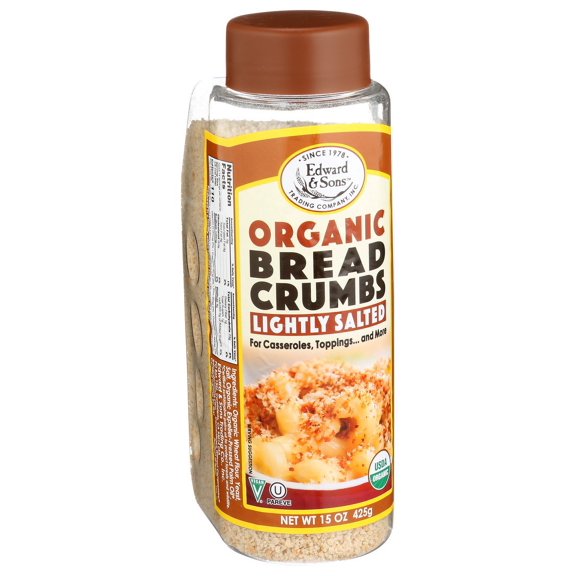 Edward & Sons, Organic Breadcrumbs Lightly Salted, Case Of 6, 15 Oz