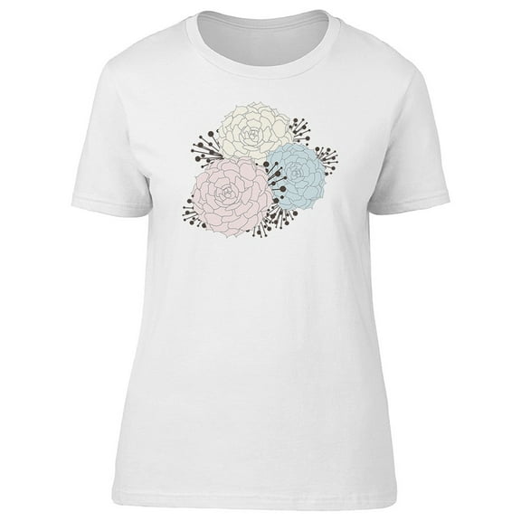 Beautiful Pastel Peony Flowers Tee Women's -Image by Shutterstock
