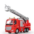 thumbnail image 1 of Camión de de plástico Regalo educativo para niños pequeños Cumpleaños de niños y niñas Camión escalera de incendios perfke Tire hacia atrás de los coches, 1 of 7