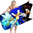 thumbnail image 4 of Toallas de baño con estampado 3D de Sonic The Hedgehog, de anime Harajuku, suaves, absorbentes y de secado rápido, para playa, para bebé, estilo kawaii, 4 of 5