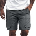 thumbnail image 1 of Pantalones cortos holgados con cordón para hombre - Transpirables y ligeros - Spandex, ropa urbana informal, tallas S-XXL, 1 of 6