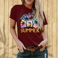 thumbnail image 2 of IROINNID Women Summer Sexy Print Regular Comfy Women Fashion Round Neck Short Sleeves Top Spring Saving Sale, 2 of 5