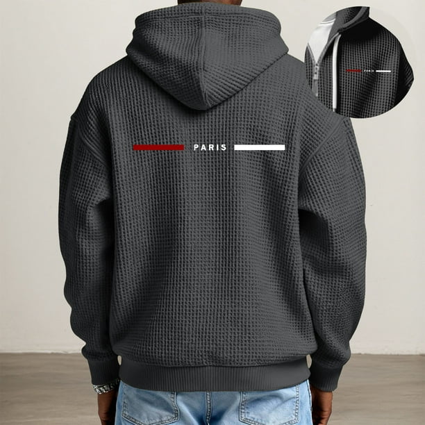 MHFRRA Sudadera con Capucha, Suave, Cómoda, para Uso Informal Al Aire Libre, Ligera, Deportiva, con Cremallera Negro