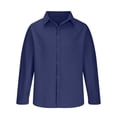 thumbnail image 6 of New Men's Casual Cotton And Linen Long Sleeve Shirt Solid Lapel Hidden Button Fashion Comfortable High Street Top Men's Clothes Breathable Lapel Top, 6 of 6