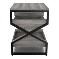 thumbnail image 5 of Furniture of America Fille 2-Shelf Wood Vintage Gray Oak End Table, 5 of 8