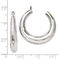 thumbnail image 2 of Beautiful 14k White Gold Polished Hoop Earring Jackets, 2 of 2
