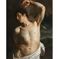 thumbnail image 2 of Paul Delaroche 15x18 Gold Ornate Wood Frame and Double Matted Museum Art Print Titled - Saint Sebastian (19th Century), 2 of 4