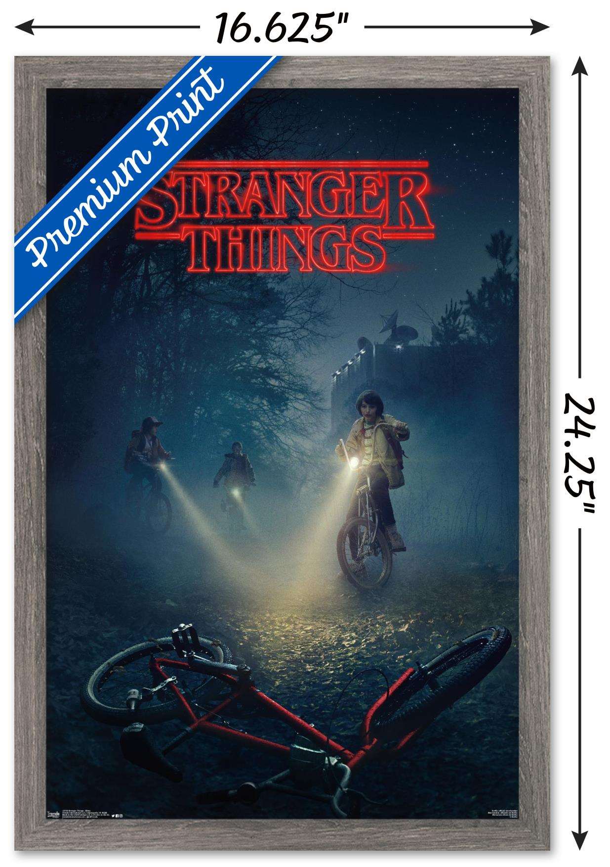Netflix Stranger Things - Bikes Wall Poster, 14.725" x 22.375", Framed