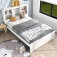 thumbnail image 4 of Furniture of America Beyna Transitional Solid Wood Bookcase Full Bed in White, 4 of 6