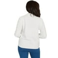 thumbnail image 2 of Alfred Dunner Womens Zip-Front Chenille Collared Cardigan, 2 of 4
