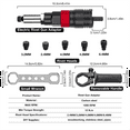 thumbnail image 1 of Cordless Riveting Machine Kit 2.4mm/3.2mm/4.0mm/4.8mm/6.4mm Insert Nut Riveting Tools Industrial Electric Rivet Adapter, 1 of 5