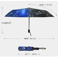 thumbnail image 2 of xianlin-The 42'' Coverage Travel Umbrella - 8 Ribs Superior Automatic Teflon Folding Umbrellas for Rain Windproof, Strongest & Durable Compact Umbrella for Wind, Rain,Sun Perfect Car Umbrella, Golf U, 2 of 4